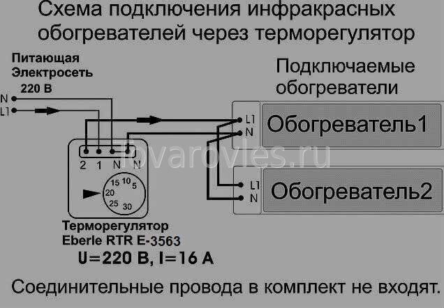 Обогреватель теплэко с терморегулятором схема подключения